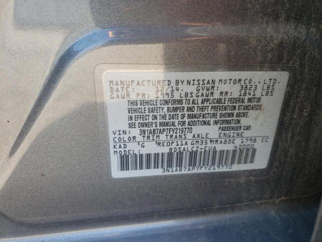 2015 NISSAN SENTRA S #3287313981
