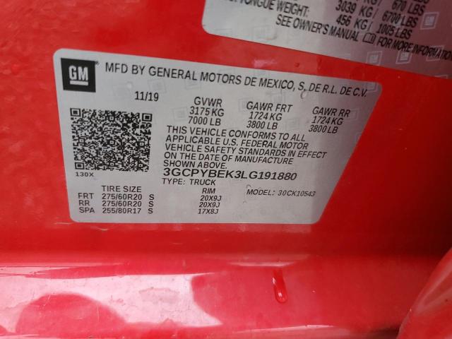 2020 CHEVROLET SILVERADO #3294142951