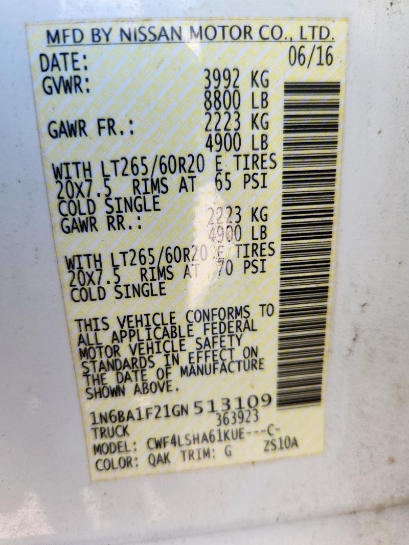 2016 NISSAN TITAN XD S #3301594626