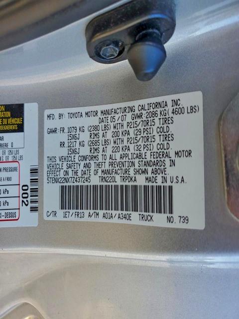 2007 TOYOTA TACOMA #3301847446