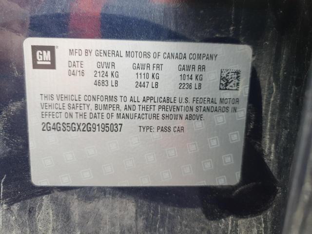 2016 BUICK REGAL PREM - 2G4GS5GX2G9195037