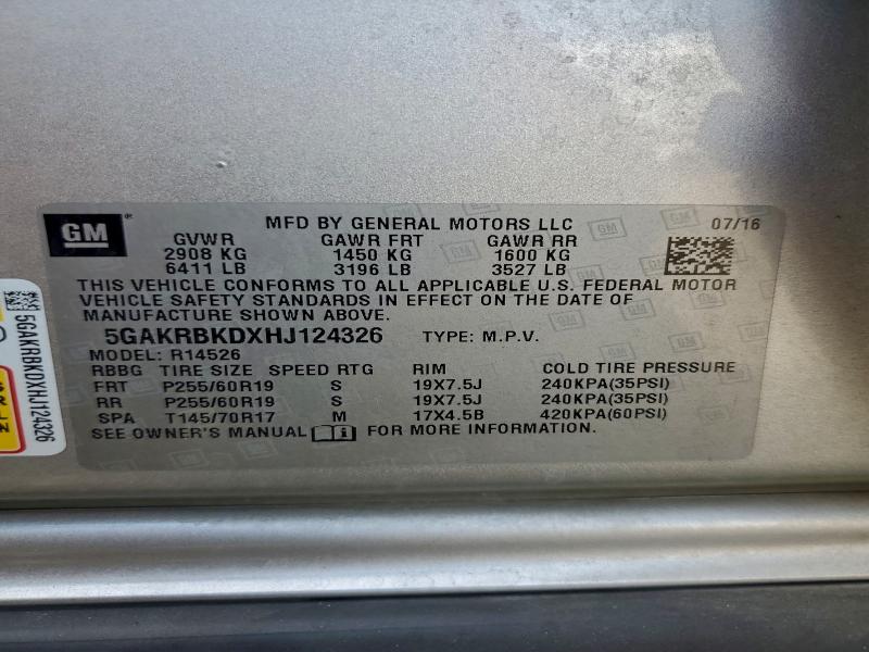 2017 BUICK ENCLAVE #3304451587