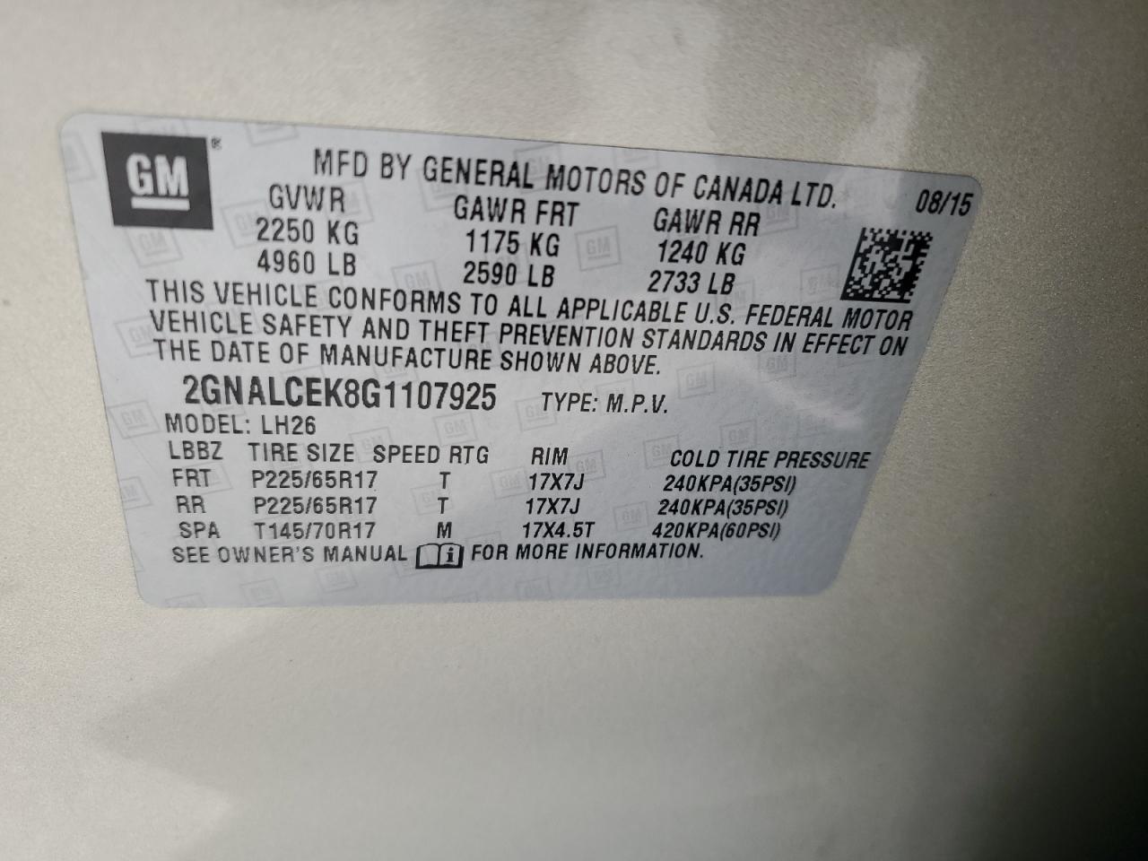 CHEVROLET EQUINOX LT