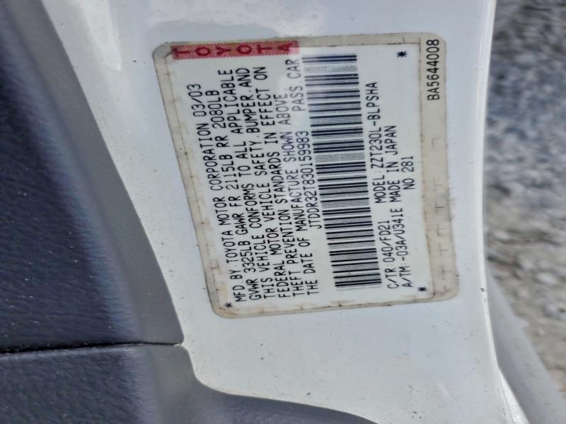 2003 TOYOTA CELICA GT #3301609628