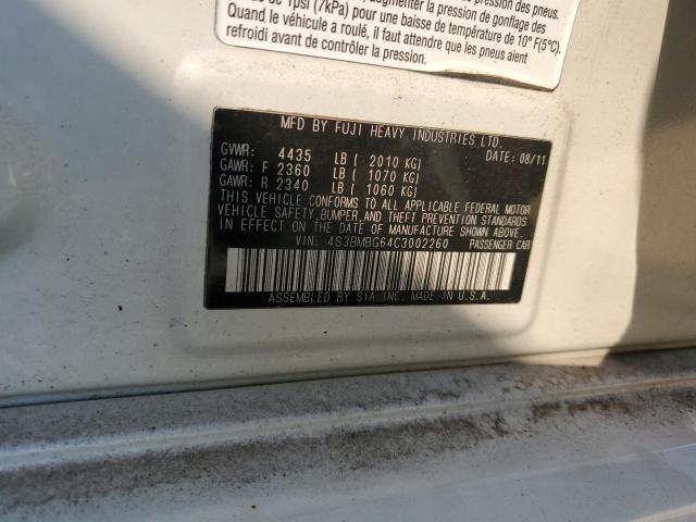 2012 SUBARU LEGACY 2.5 - 4S3BMBG64C3002260