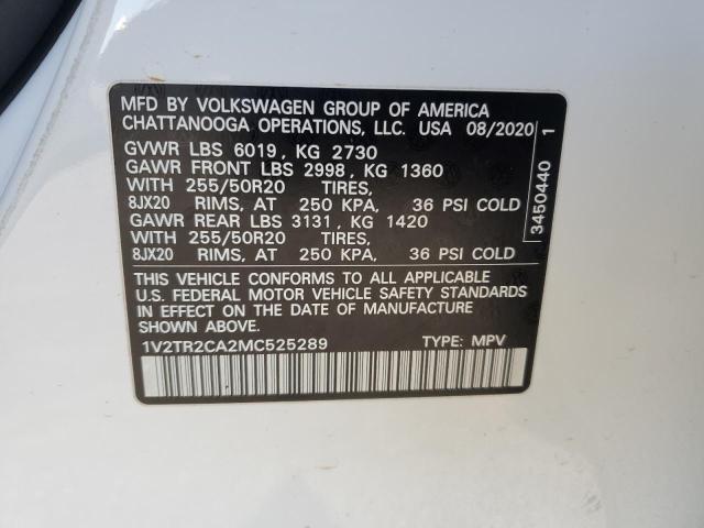 2021 VOLKSWAGEN ATLAS SEL #3296250541