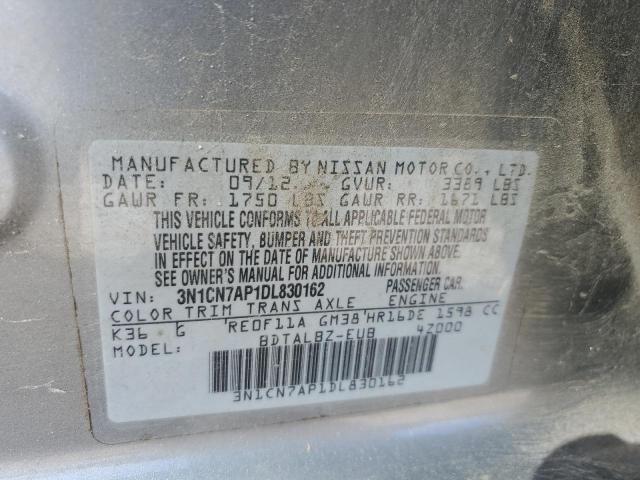 2013 NISSAN VERSA S - 3N1CN7AP1DL830162