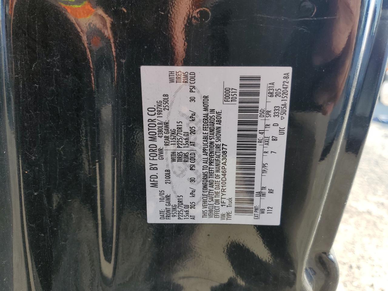 Lot #3280452193 2006 FORD RANGER