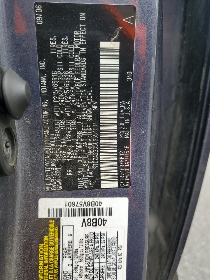 Lot #3286674301 2006 TOYOTA SIENNA CE