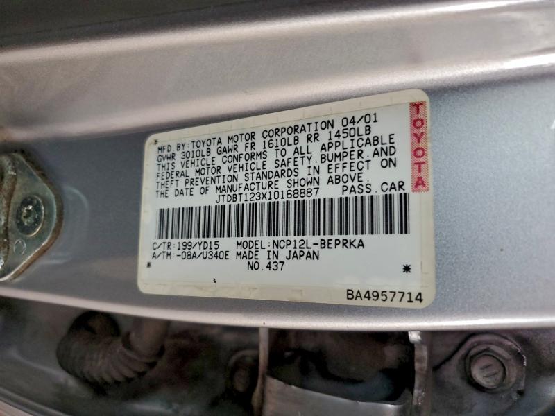 2001 TOYOTA ECHO #3294595060