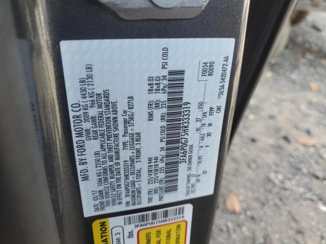 2017 FORD FUSION S - 3FA6P0G75HR333319