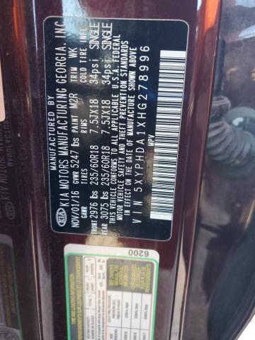 2017 KIA SORENTO EX - 5XYPHDA1XHG278996