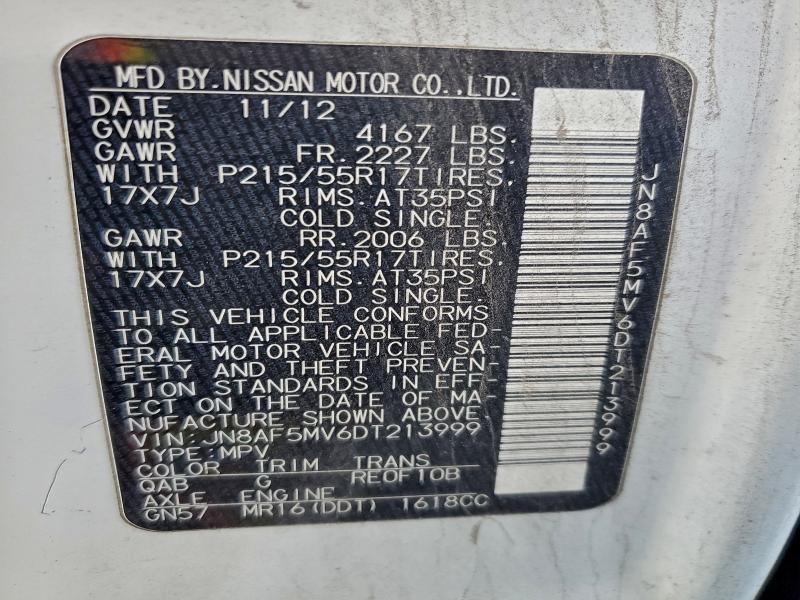 2013 NISSAN JUKE S #3304169467