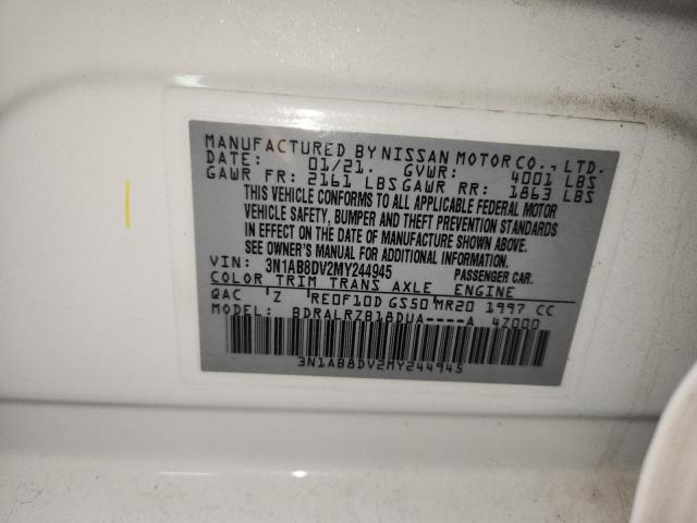 2021 NISSAN SENTRA SR - 3N1AB8DV2MY244945