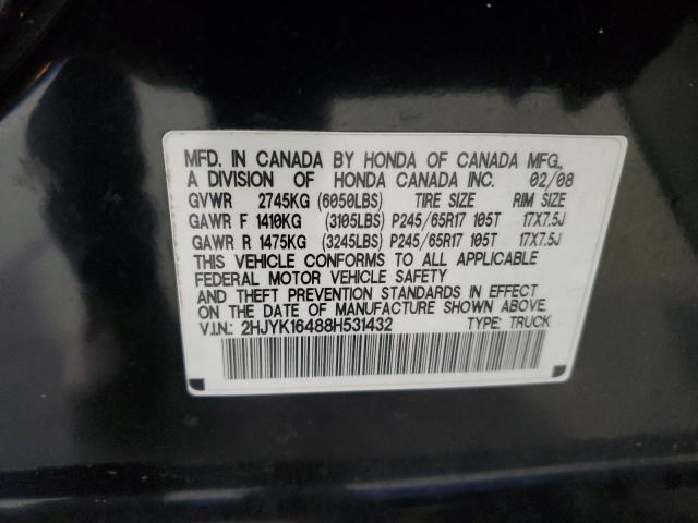 2008 HONDA RIDGELINE #3290090264