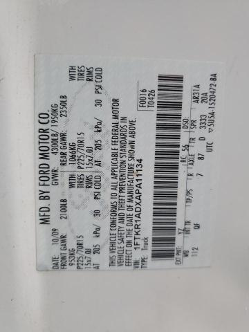 2010 FORD RANGER #3304740903