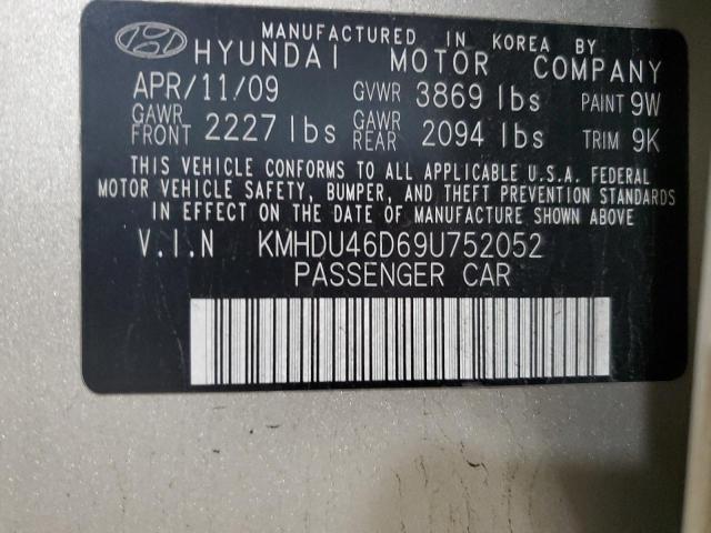 2009 HYUNDAI ELANTRA GL #3298126140