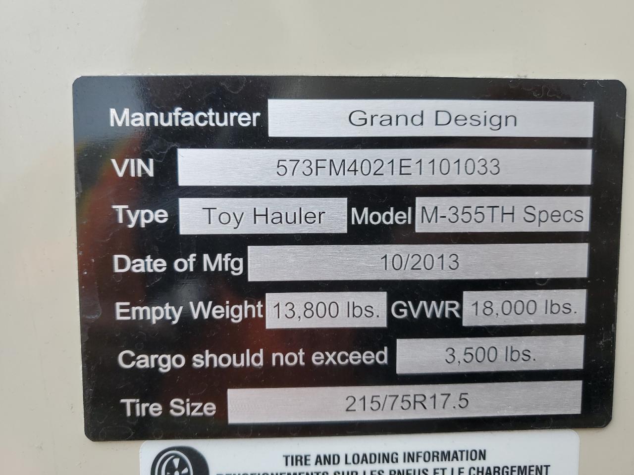 Lot #3284982924 2014 OTHER GDRV