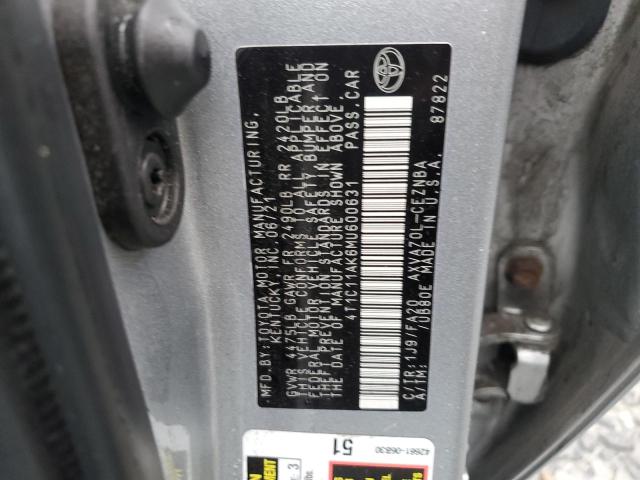 2021 TOYOTA CAMRY LE #3298050128