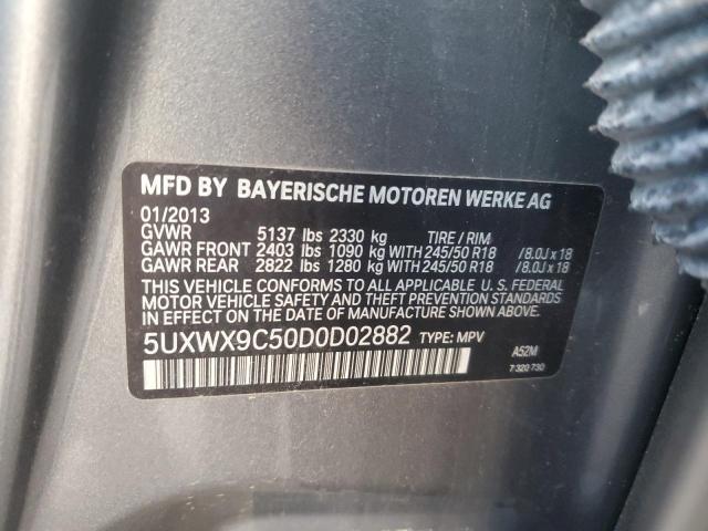 2013 BMW X3 XDRIVE2 - 5UXWX9C50D0D02882