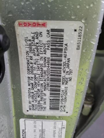2002 TOYOTA CAMRY LE #3294622057