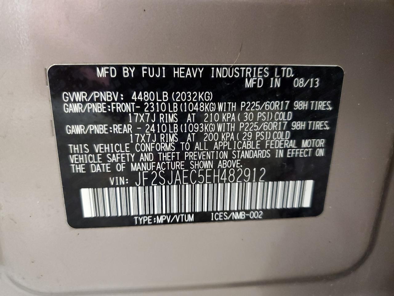 SUBARU FORESTER 2.5I PREMIUM