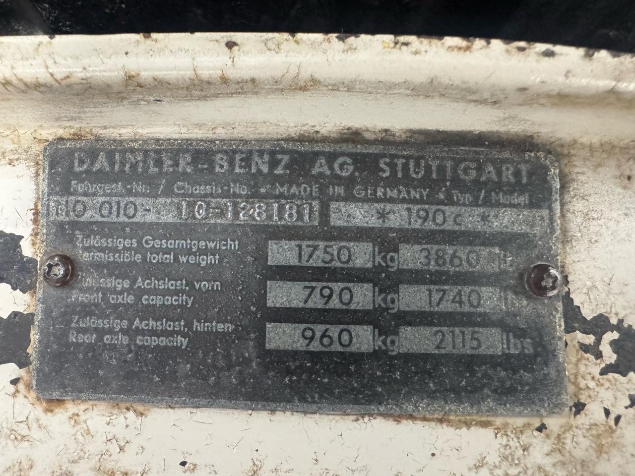 Lot #3296212429 1965 MERCEDES-BENZ 190