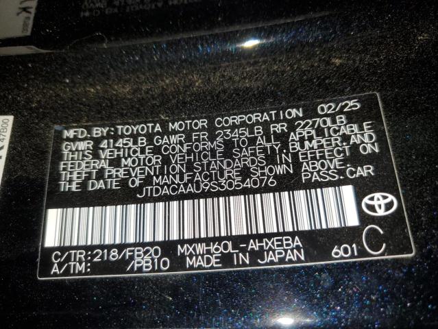 2025 TOYOTA PRIUS LE #3304580466