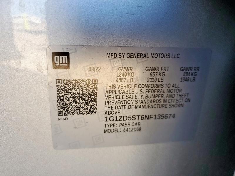 2022 CHEVROLET MALIBU LT #3304873541