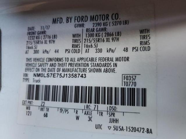 2018 FORD TRANSIT CO #3301762350