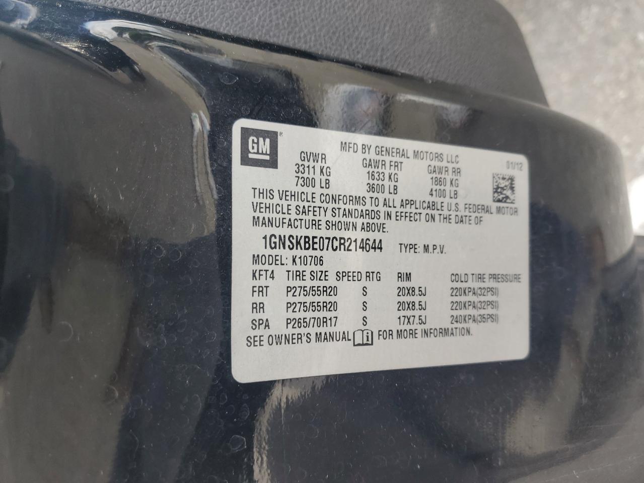 CHEVROLET TAHOE K1500 LT