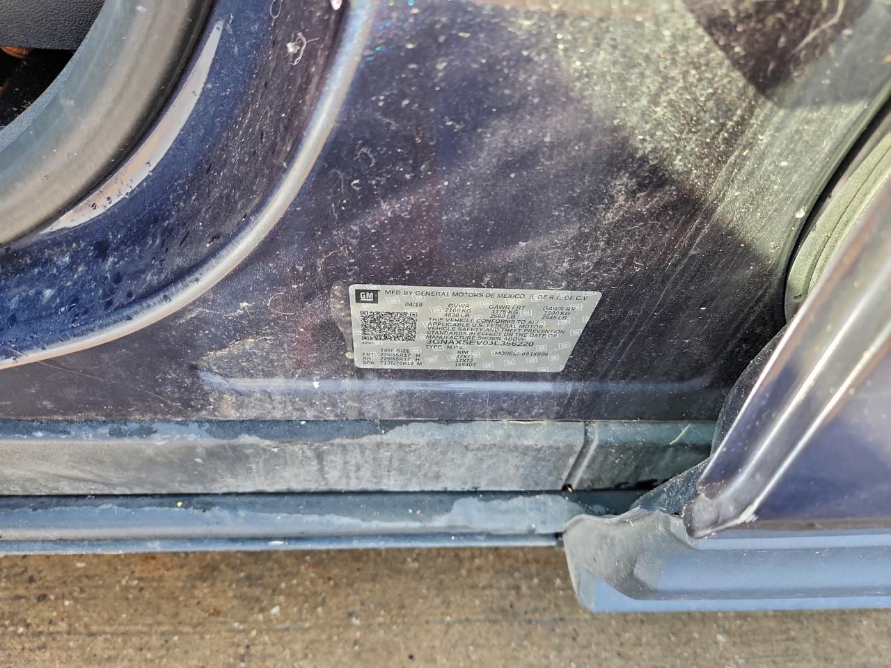 Lot #3302784887 2018 CHEVROLET EQUINOX LT