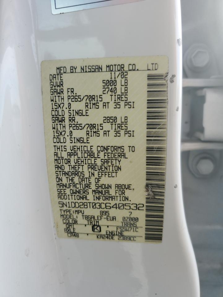 Lot #3287611024 2003 NISSAN XTERRA XE