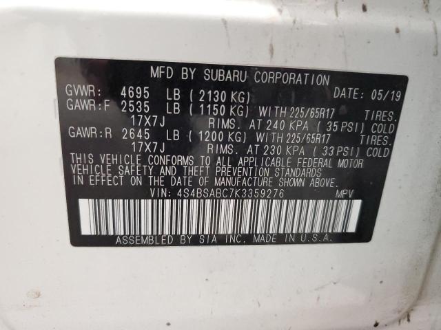 2019 SUBARU OUTBACK 2. #3302908129