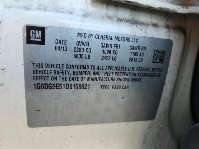 2013 CADILLAC CTS LUXURY - 1G6DG5E51D0168821