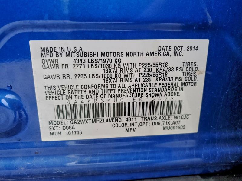 2015 MITSUBISHI OUTLANDER #3303727468