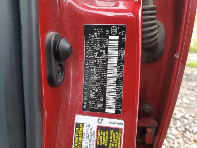 2013 TOYOTA COROLLA BA #3303572947