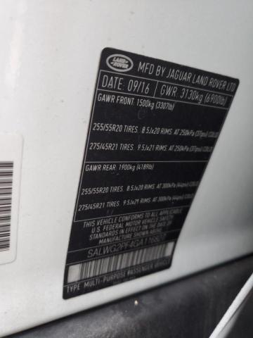 2016 LAND ROVER RANGE ROVE #3287710027