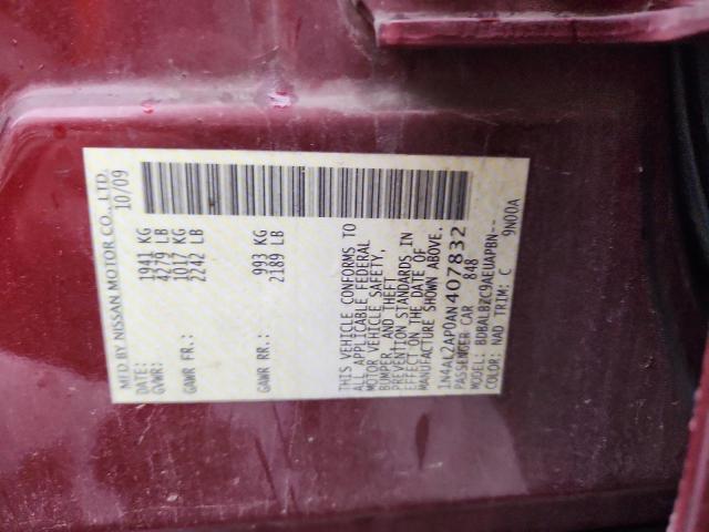 2010 NISSAN ALTIMA BAS #3297082567