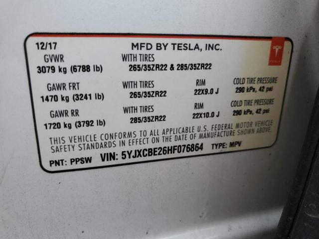 2017 TESLA MODEL X #3301682655