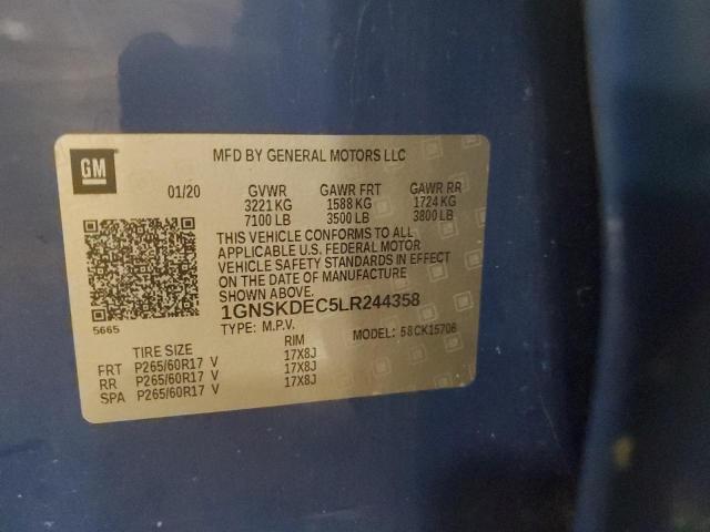 2020 CHEVROLET TAHOE POLI #3303632939