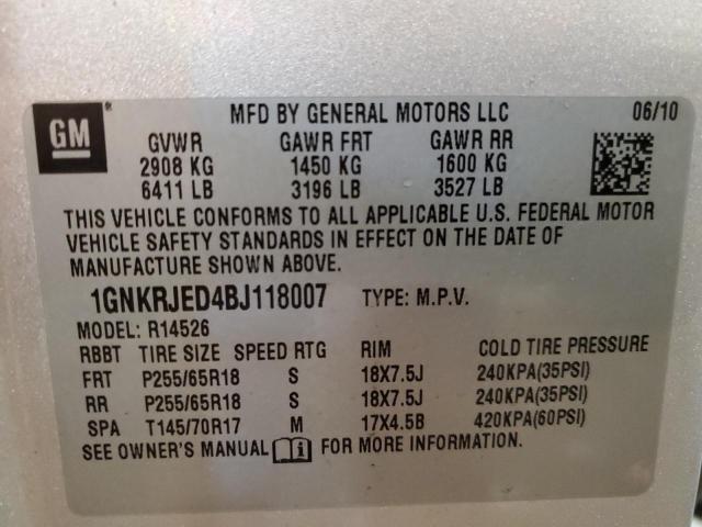 2011 CHEVROLET TRAVERSE L #3290259203