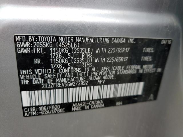 2016 TOYOTA RAV4 LE #3304131489