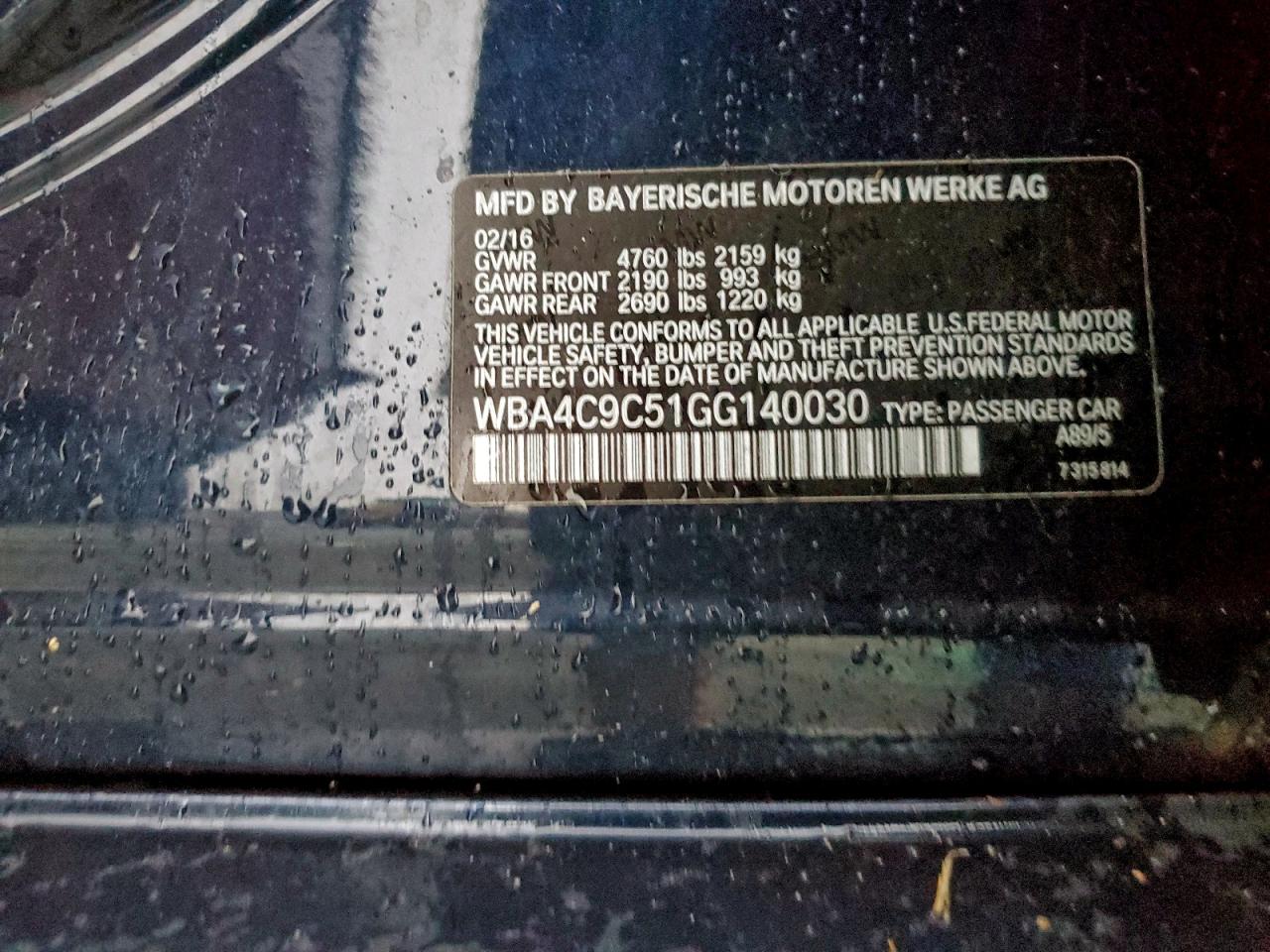 BMW 4 SERIES XI GRAN COUPE SULEV