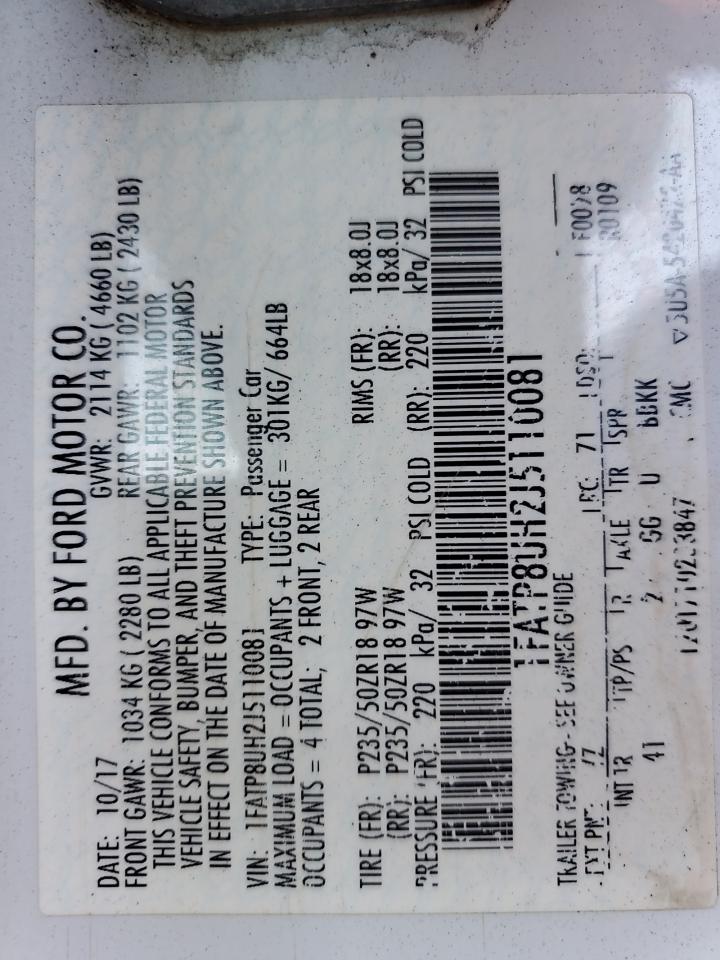 Lot #3312295775 2018 FORD MUSTANG