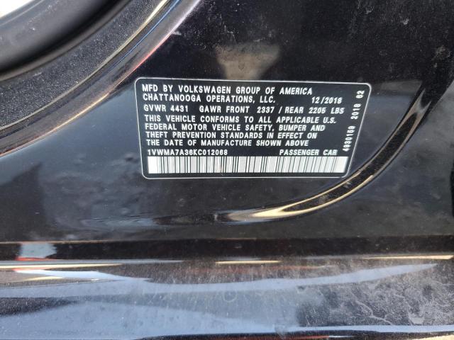 2019 VOLKSWAGEN PASSAT SE #3302860895