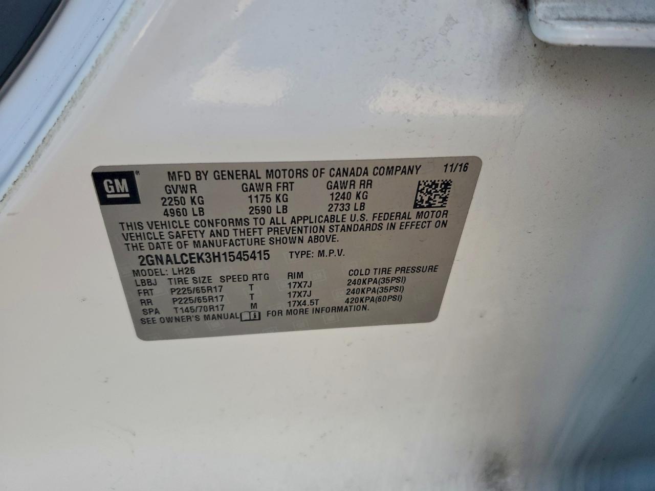 CHEVROLET EQUINOX LT