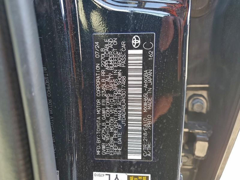 2024 TOYOTA PRIUS LE #3296281471