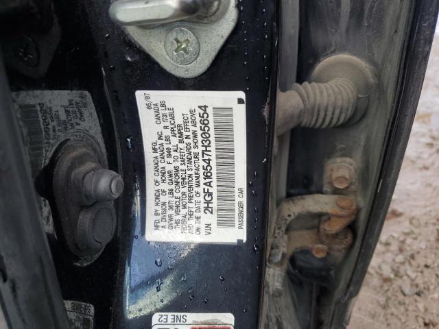 2007 HONDA CIVIC LX #3287446013