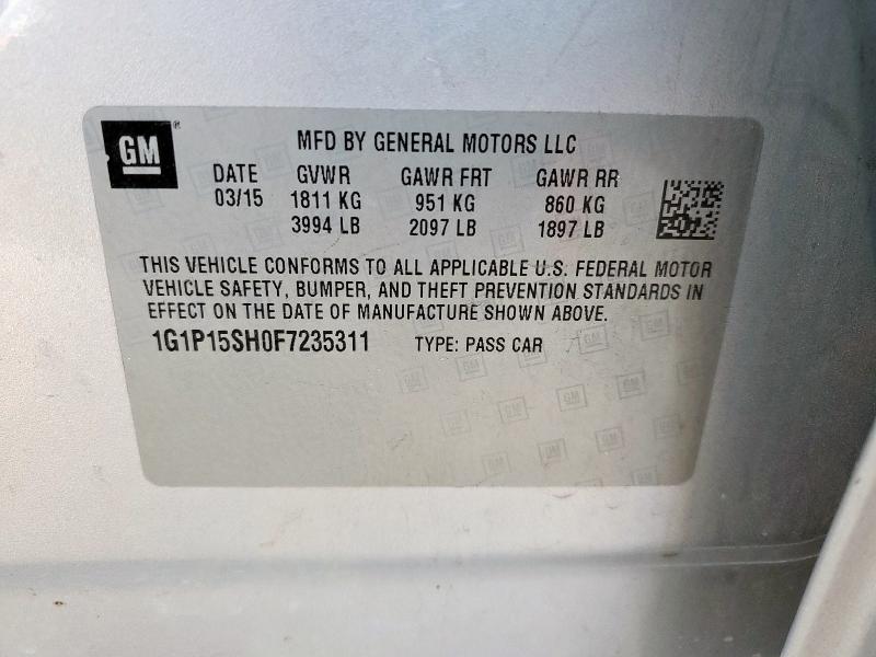 2015 CHEVROLET CRUZE L #3292735592